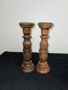 Pair of Two Candle Holder Stands