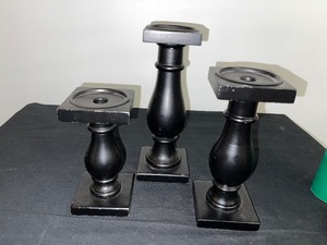 Set of 3 Painted Candle Holders