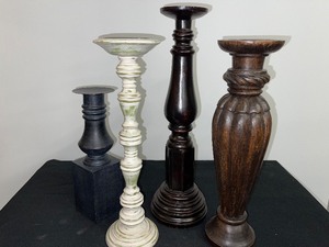 Lot of Misc 3 Pilar Candle Holders