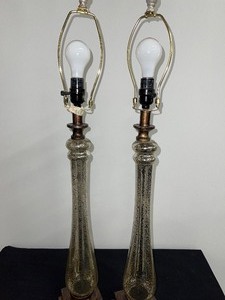 Set of Two Glass Table Lamps