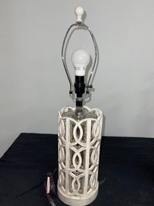 Glass and Wood Table Lamp