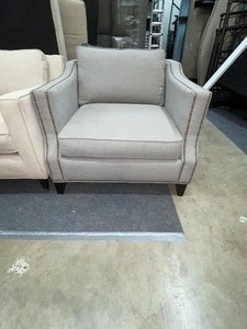 Upholstered Chair With Tack Accents