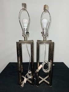 Set of 2 Metal Table Lamps
