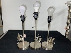Set of 3 Spindle Lamps