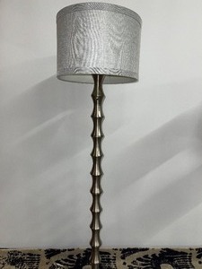 Polished Metal Floor Lamp WShade