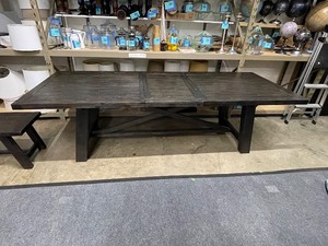Large Expandable Table With Leaf and Bench