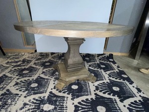Wood Pedestal Table