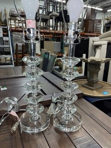 Set of (2) Glass Table Lamps