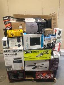 Pallet of Assorted Tools and General Merchandise Various Models and Conditions, Open box, Shelf pull, Returns and more  See Pictures