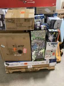 Pallet of Assorted Tools and General Merchandise Various Models and Conditions, Open box, Shelf pull, Returns and more  See Pictures