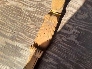 Wood carving, hand carved