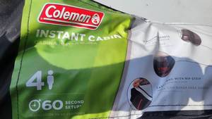 Coleman Instant Cabin, 60 second Set-Up (4Person Tent) New