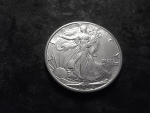 lot 37 image: 1944 D Walking Liberty Half Dollar