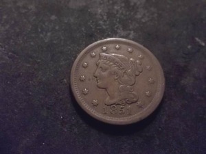 lot 39 image: 1851 Large Cent