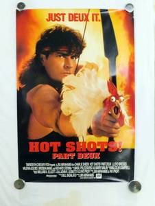 1993 Hot Shots Part Deux Double Sided Original Movie Theater Poster