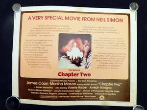 1979 Neil Simons Chapter Two Single Sided Half Sheet Movie Theater Poster