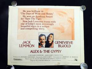 1976 Alex and The Gypsy  Single Sided Half Sheet Movie Theater Poster