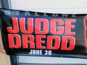 1995 Judge Dredd Original Advance Movie Theater Banner