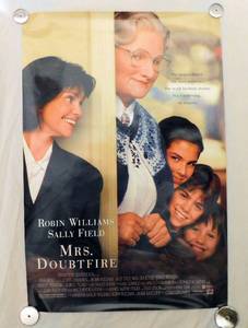 1993 Mrs. Doubtfire Double Sided Original Movie Theater Poster