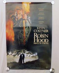 1991 Robin Hood Prince of Thieves Original Double Sided Original Movie Theater Poster