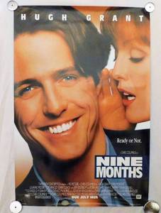 1995 Nine Months Double Sided Original Movie Theater Poster