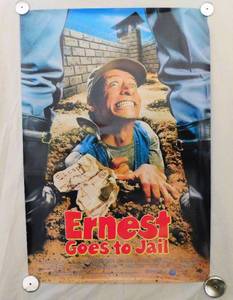 1990 Ernest Goes To Jail Double Sided Original  Movie Theater Poster