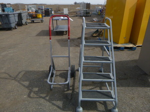 Rolling Stairs and Chair Cart