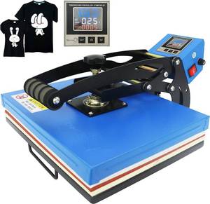 lot 8 image: RoyalPress 12 x 15 Industrial-Quality Intelligent Memory Digital Sublimation Heat Transfer Machine T-Shirt Heat Press Machine, 12 x 15, Blue