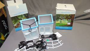 lot 23 image: 2 solar bird feeders incomplete no cameras