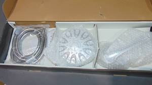 lot 39 image: Glacier Bay 6-Spray Wall Bar Raincan Showerhead with 6-Spray Handshower Chrome