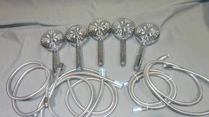 lot 41 image: 5 Pack Moen Handheld Shower Head And Hoses