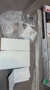 lot 43 image: Delta Portwood 4-Piece Bath Hardware Set with 24 in. Towel Bar, Toilet Paper Holder, Towel Ring, Towel Hook in Brushed Nickel