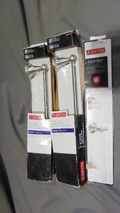 lot 44 image: 3 Pack Delta PTR18-BN Porter 18 inch Towel Bar in SpotShield Brushed Nickel