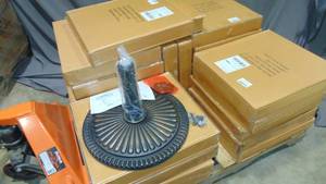 lot 53 image: 24 Pack Pre-Filled Patio Umbrella Base 22lbs, 18 Round Bronze