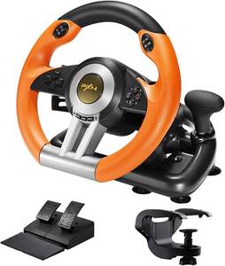 lot 24 image: PXN V3Pro Gaming Racing Wheel with Pedal PC Steering Wheel 180 Degree steering Wheel for PC, PS3, PS4