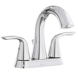lot 38 image: 2 Pack Glacier Bay Irena 4 in. Centerset 2-Handle Bathroom Faucet in Chrome With Drain