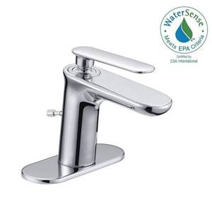 lot 42 image: 2 Pack Glacier Bay Carmine Single Hole Single-Handle Bathroom Faucet in Chrome