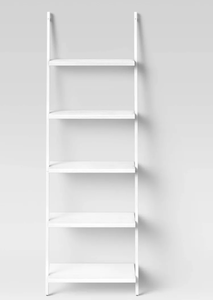 lot 84 image: 72 Loring 5 Shelf Leaning Bookshelf - Threshold 090234559238