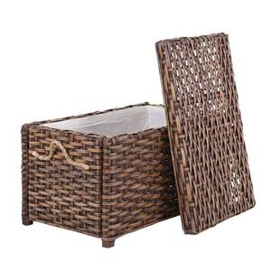 lot 72 image: Happimess HPM9003 Jacob 32W Rattan Collapsable Trunk - Dark Brown Wash