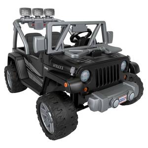 lot 101 image: Power Wheels Jeep Wrangler Willys 2 Seater Kids Ride On 887961872996 No Battery