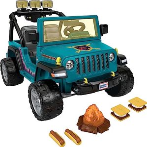 lot 102 image: Power Wheels Camping Jeep Wrangler Ride-On Toy with Pretend Food, Camping Gear & Lights, Preschool Toy, Seats 2, Ages 3 Years 194735136353 No Battery
