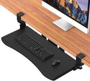 lot 116 image: Letianpai Keyboard Tray Under Desk,Pull Out Keyboard & Mouse Tray with Heavy-Duty C Clamp