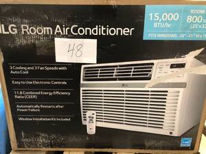 lot 48 image: LG 15,000 BTU 115V Window Air Conditioner Customer Returns See Pictures