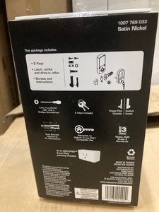 lot 72 image: Defiant Square Satin Nickel Smart Wi-Fi Deadbolt Powered By Hubspace New