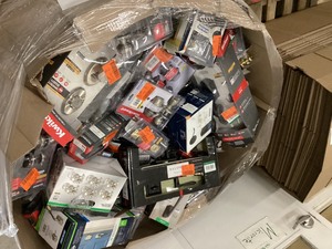 lot 73 image: Pallets  with Assorted door locks, Hardware and more Costumer Returns See Pics various model and conditions