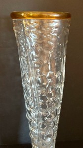 lot 98 image: Gorgeous Glass Vase with Amber Details