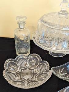 lot 131 image: Assorted Vintage CutPressed Glassware