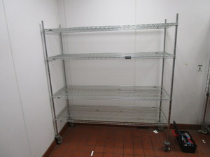 lot 17 image: Metro NSF Racking on Wheels 2x6x80