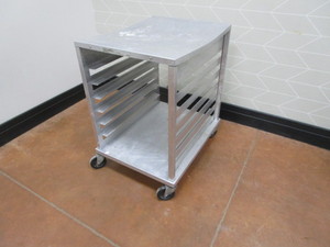 lot 29 image: Alum Sheet Rack Cart 21x27x31