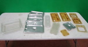 lot 56 image: Misc. Food Pan Lids & Risers